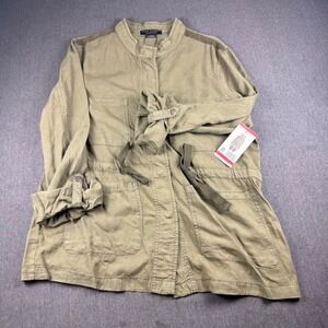 Social Standard by Sanctuary Safari‎ Tencel Utility Jacket Khaki Green XL
